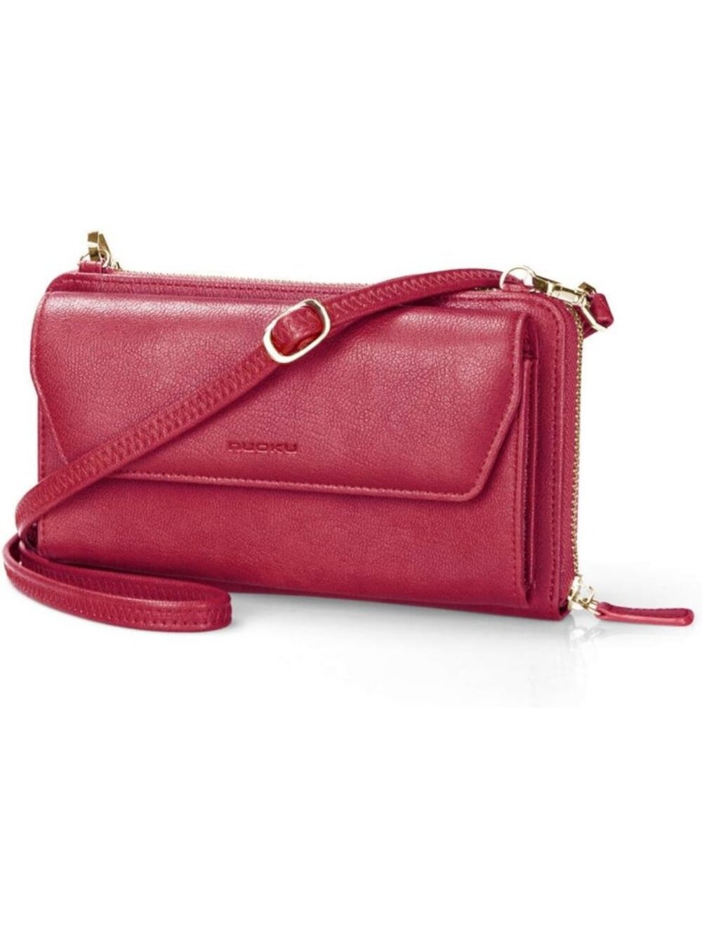 RFID Blocking Crossbody Clutch Wallet for Women | Zip-Around Design & 2 Straps